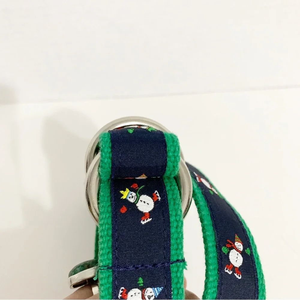 It’s a Cinch Whimsical Snowman Ribbon Webbed Belt w Silver Toned D Ring Closure